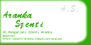 aranka szenti business card